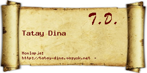 Tatay Dina névjegykártya